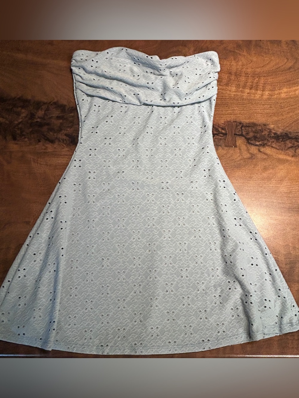 Windsor Lovely In Eyelet A-Line Mini Dress